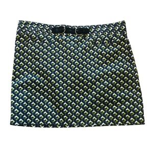 LOFT Black and Green Mini Pencil Skirt for Night Out